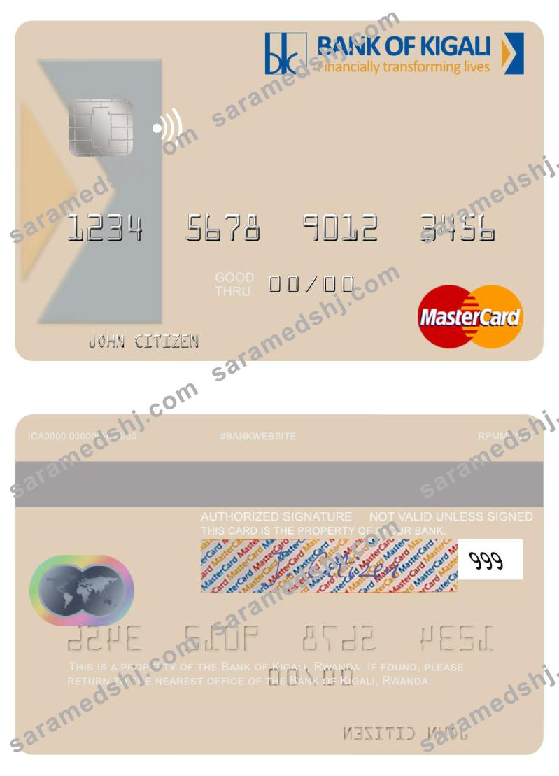 Rwanda Bank of Kigali mastercard
